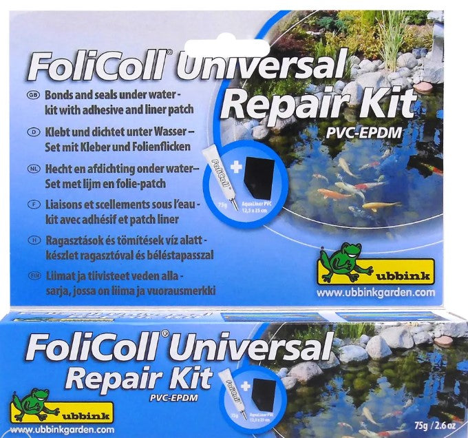 Vijverfolie reparatieset (PVC folie 50 ml lijm + 12,5x25cm folie)