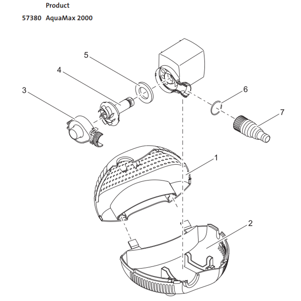 oase-aquamax-eco-2000-onderdelen-tekening