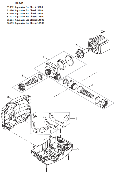 oase-aquamax-eco-classic-14500-onderdelen-tekening