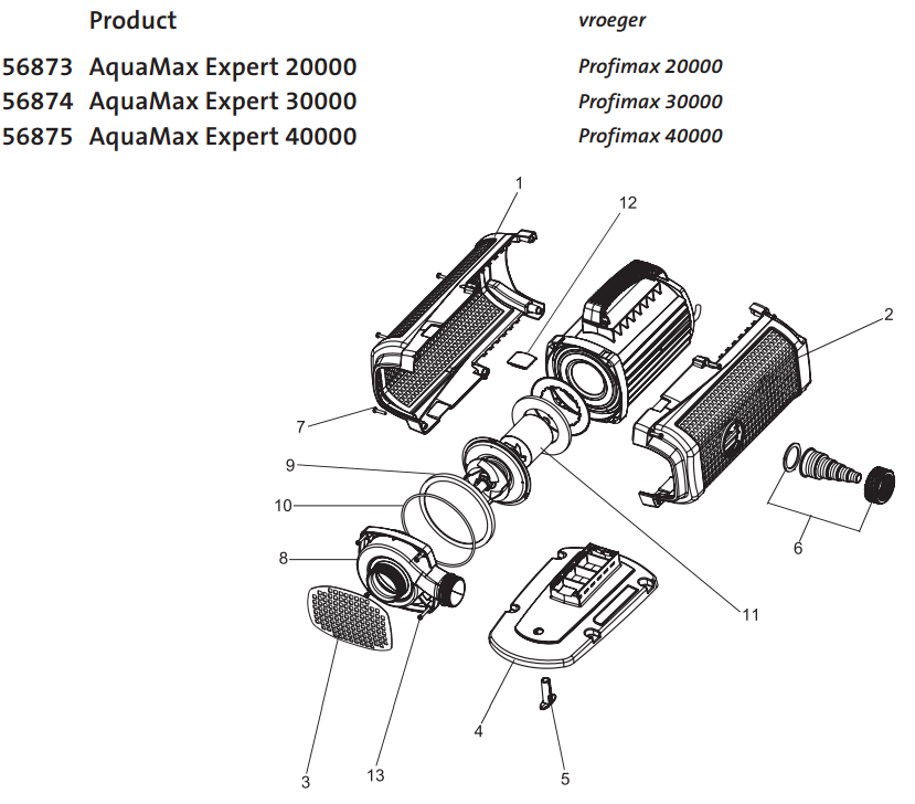 oase-aquamax-expert-40000-onderdelen-tekening